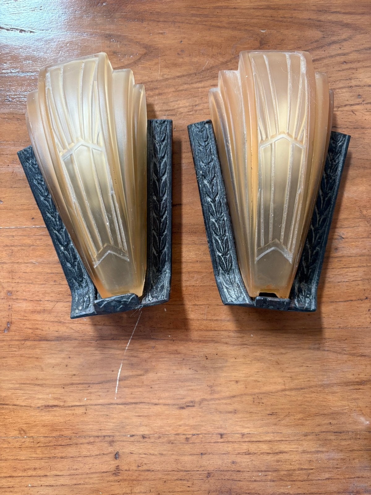 Vintage art deco wandlampen, Ophalen of Verzenden, Gebruikt, Wandlamp