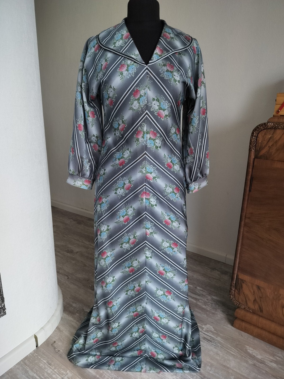 Vintage maxi jurk, Kleding | Dames, Ophalen of Verzenden, Zo goed als nieuw, Maat 38/40 (M)