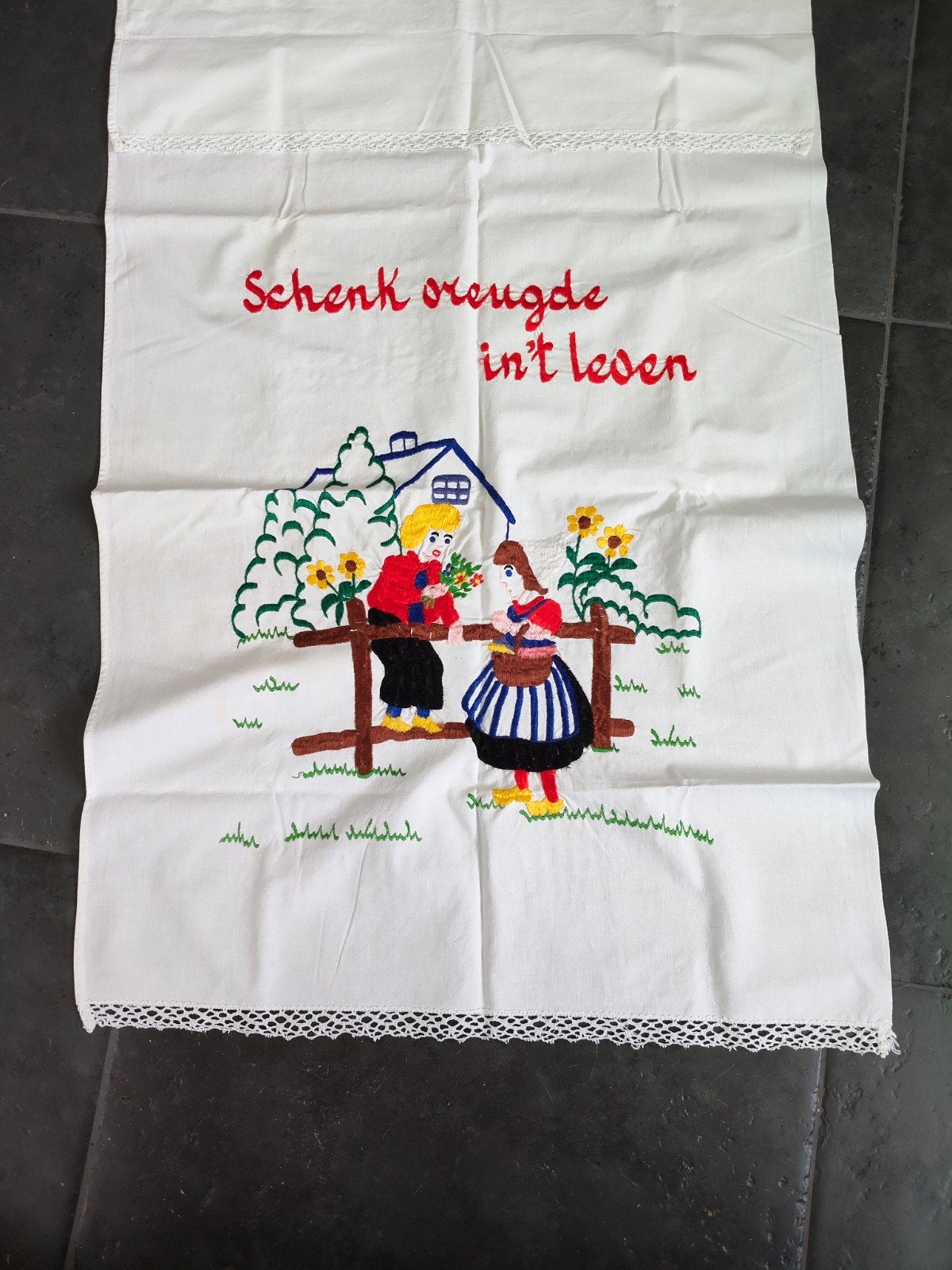 Geborduurd overdoek voor Brabantia handdoekenrek, Katoen, Overige merken, Wit, Overige typen