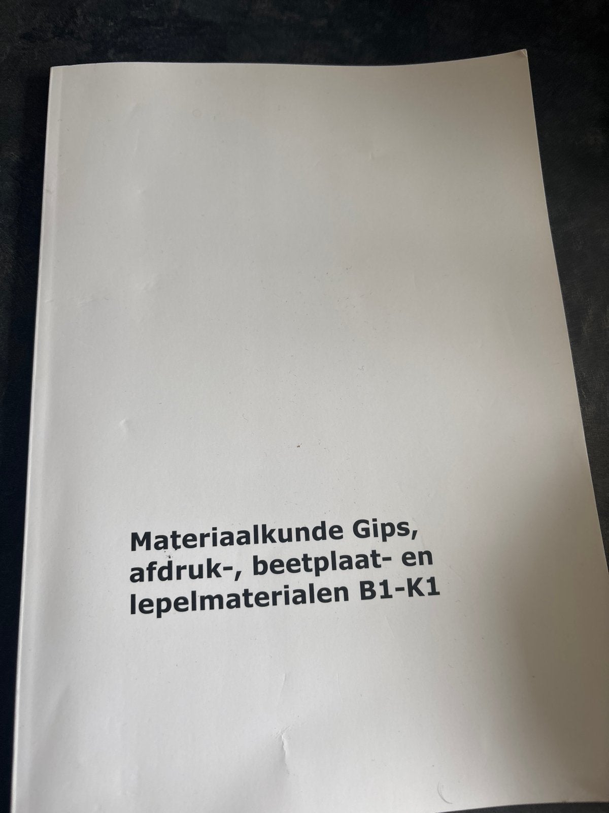 Materiaalkunde Gips, afdruk-, beetplaat- en lepelmaterialen, Boeken, Studieboeken en Cursussen, Ophalen of Verzenden, Beta, Zo goed als nieuw