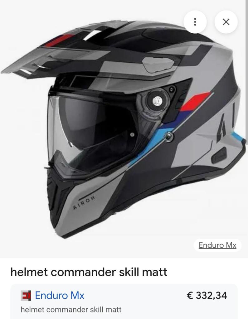 Airoh Commander Skill maat m 57-58 Comander helm, Motoren, Kleding | Motorhelmen, Offroadhelm, M, Overige merken, Tweedehands