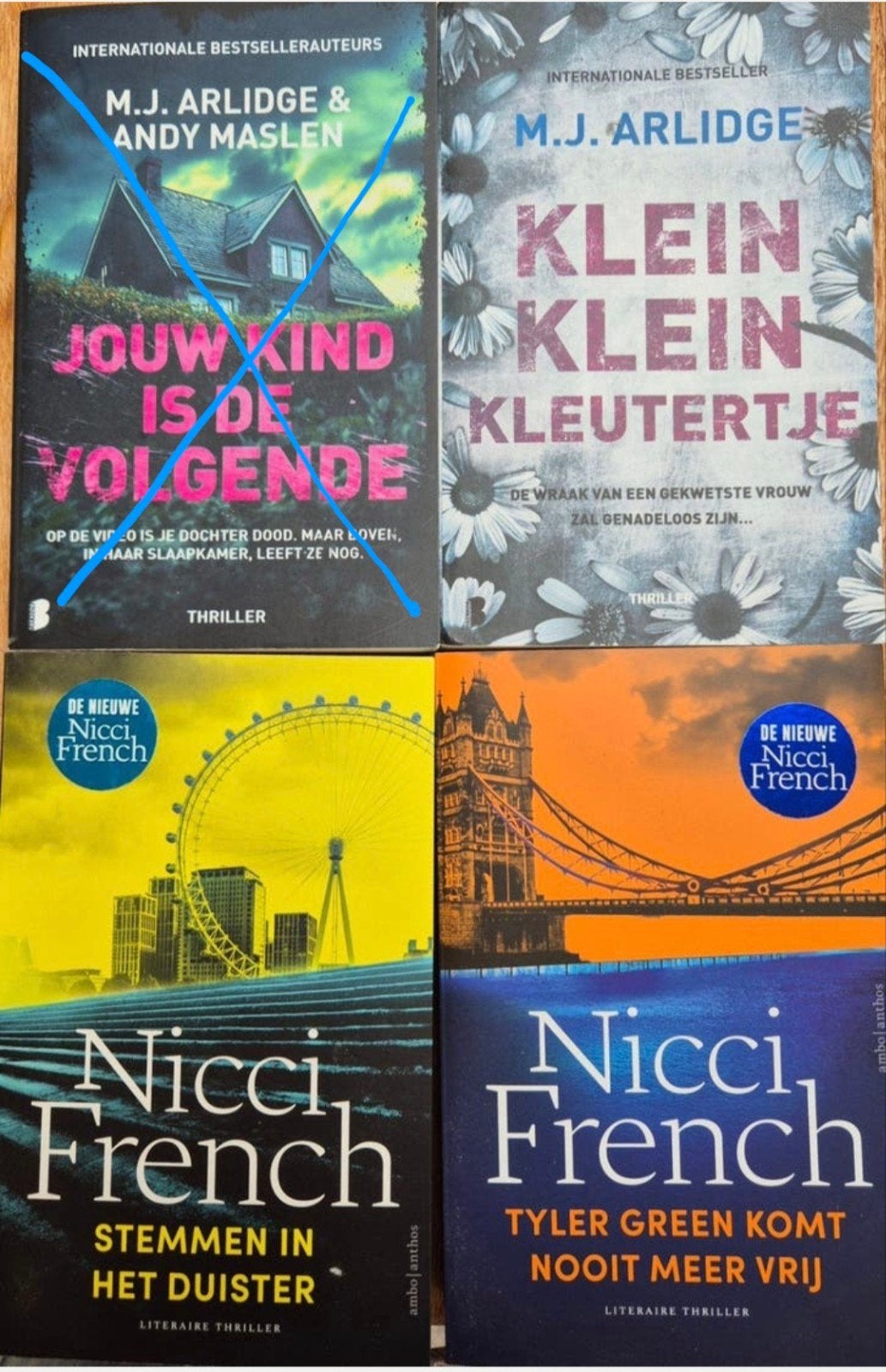 Thriller boekenpakket: M.J. Arlidge/Nicci French (3 boeken), Ophalen of Verzenden, Zo goed als nieuw, M.J. Arlidge, Andy Maslen, Nicci French