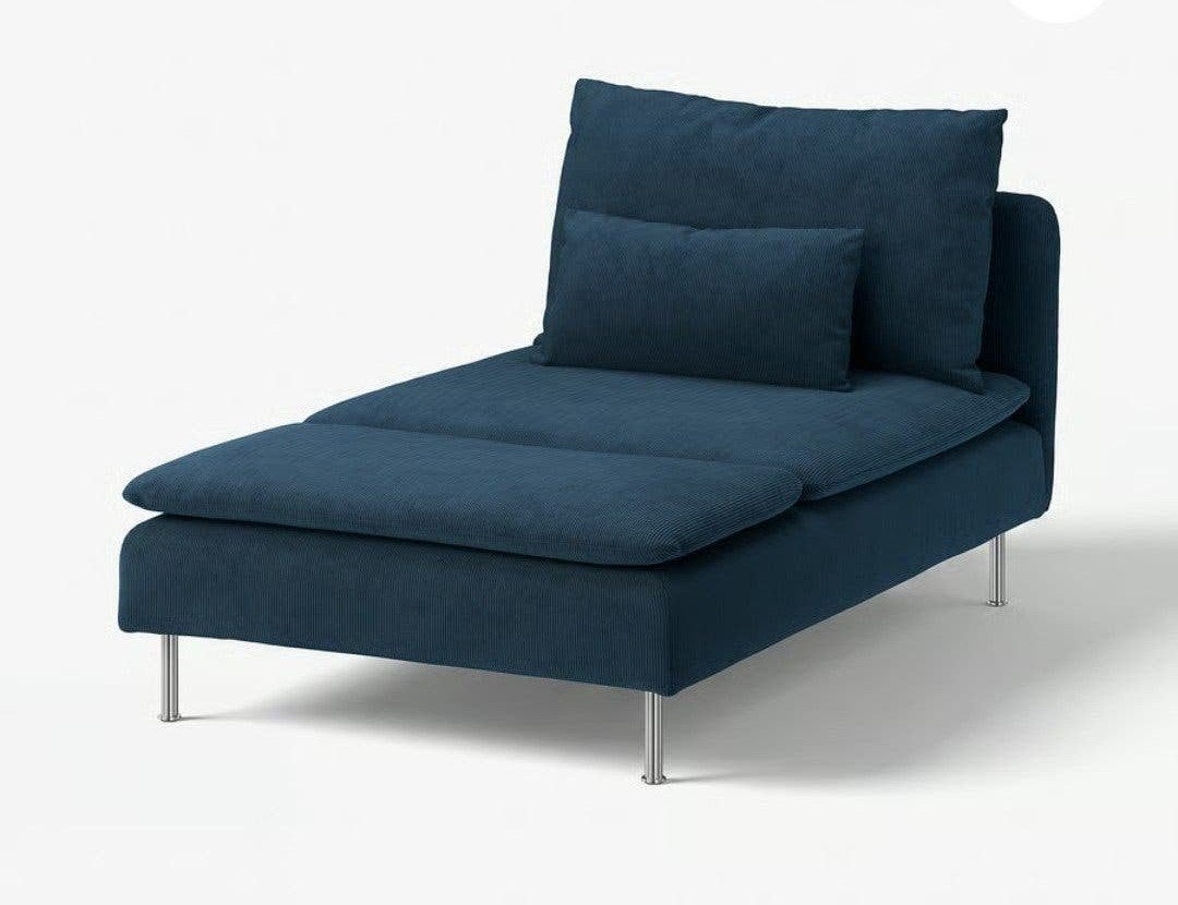 Hoes Söderhamn donkerblauw en grijs, Ophalen, Nieuw, Eenpersoons, Minder dan 150 cm