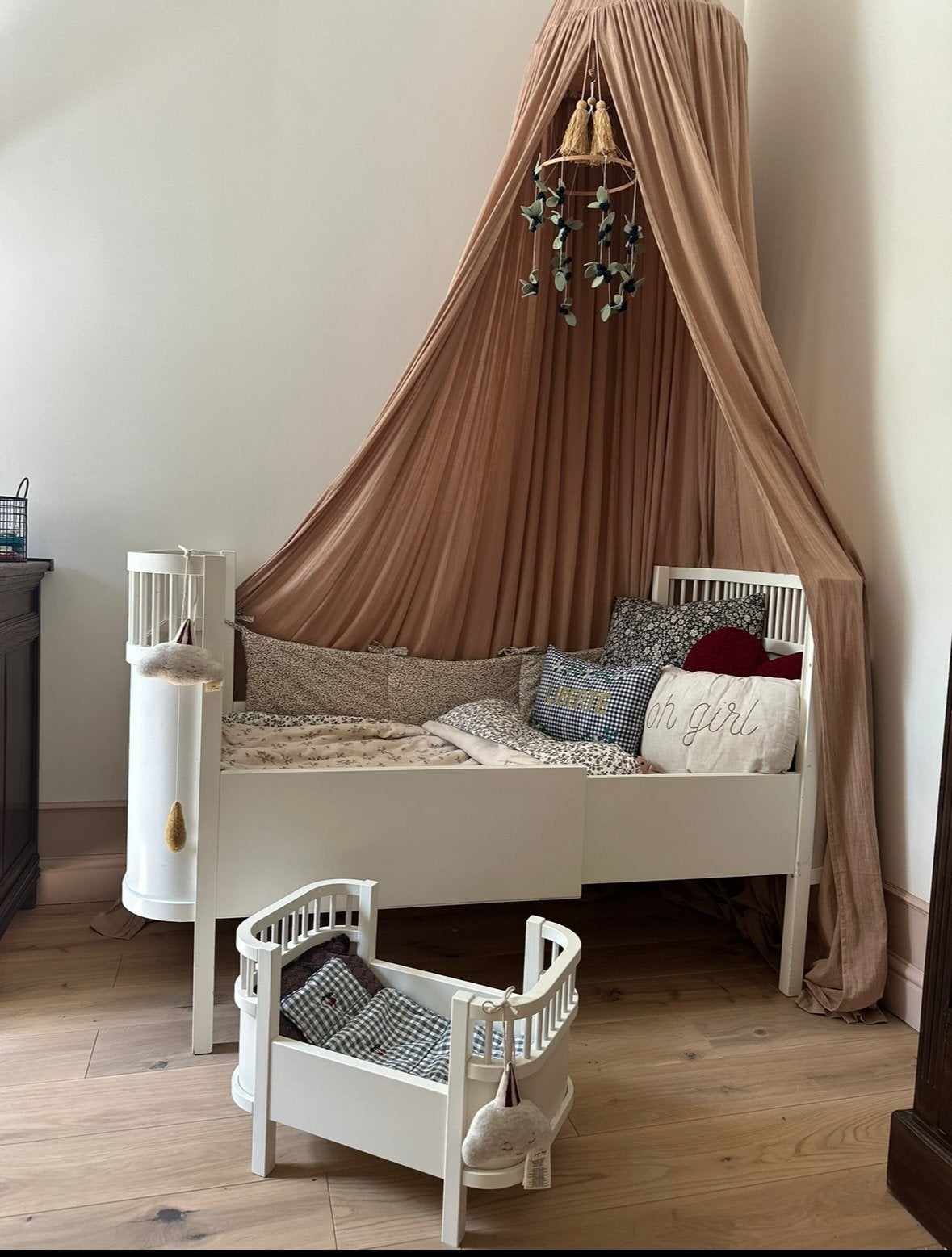 Sebra ledikant / meegroeibed, Ophalen, 70 tot 85 cm, Zo goed als nieuw, Matras