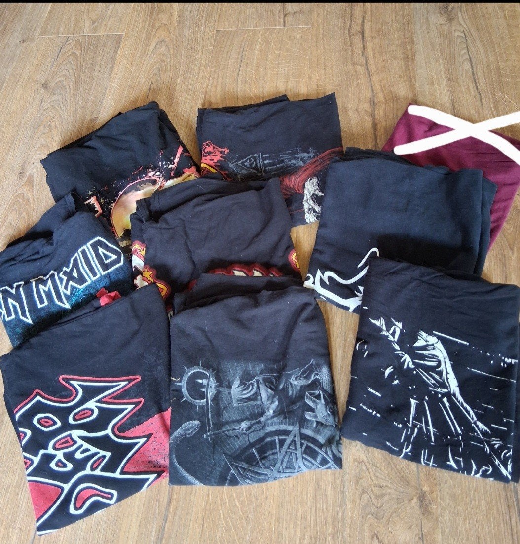 Bandshirts "metal" maat M, Kleding | Heren, Ophalen of Verzenden, Zo goed als nieuw, Maat 48/50 (M), Zwart
