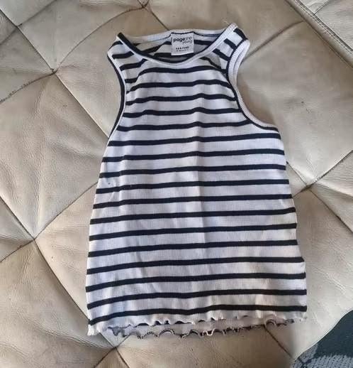 Wit gestreept topje Page one young maat 134-140, Ophalen of Verzenden, Meisje, Shirt of Longsleeve