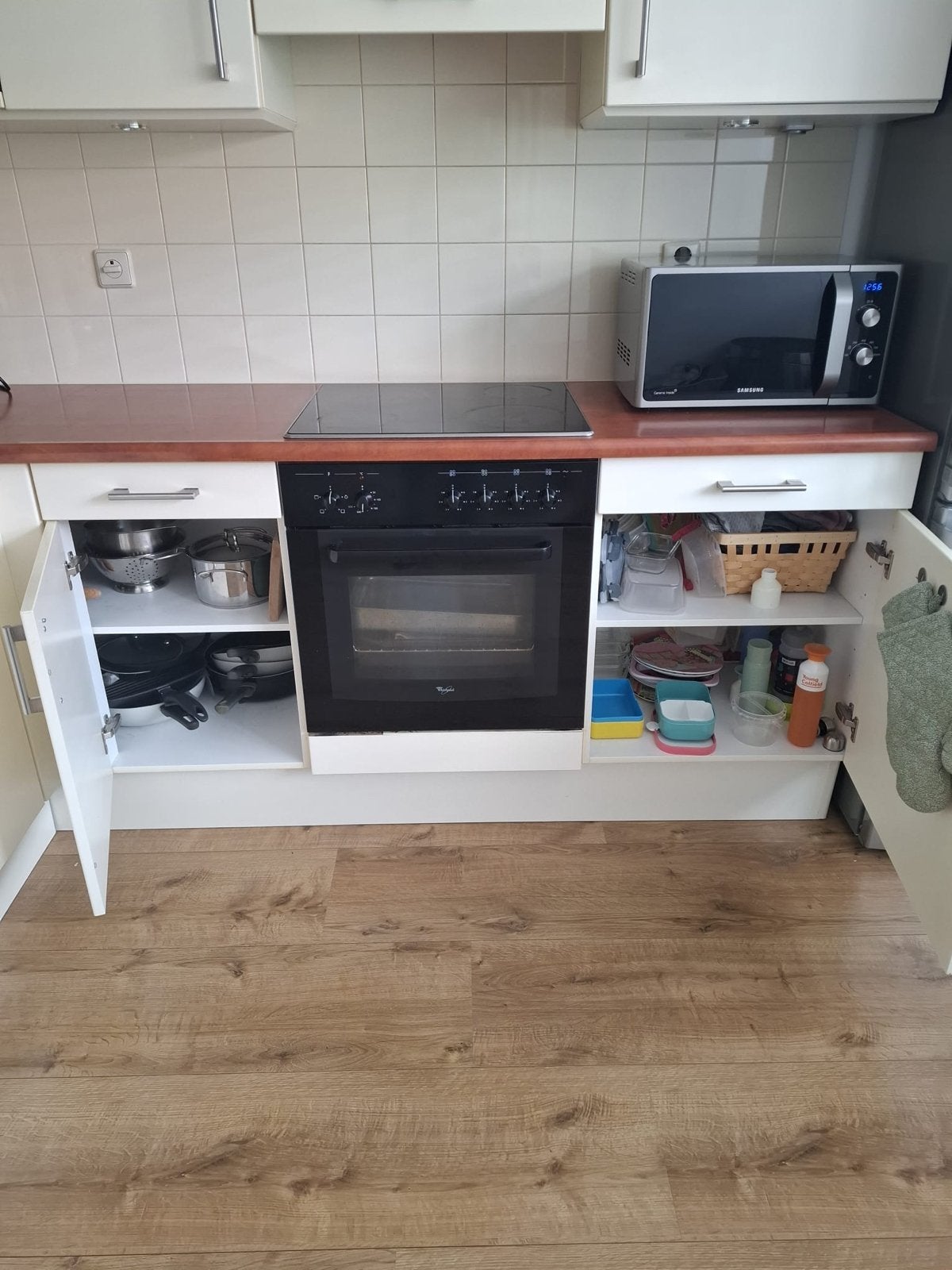 Keuken met vaatwasser, koelkast en oven - zelf demonteren, Ophalen, Gebruikt, Hoekkeuken, Kunststof