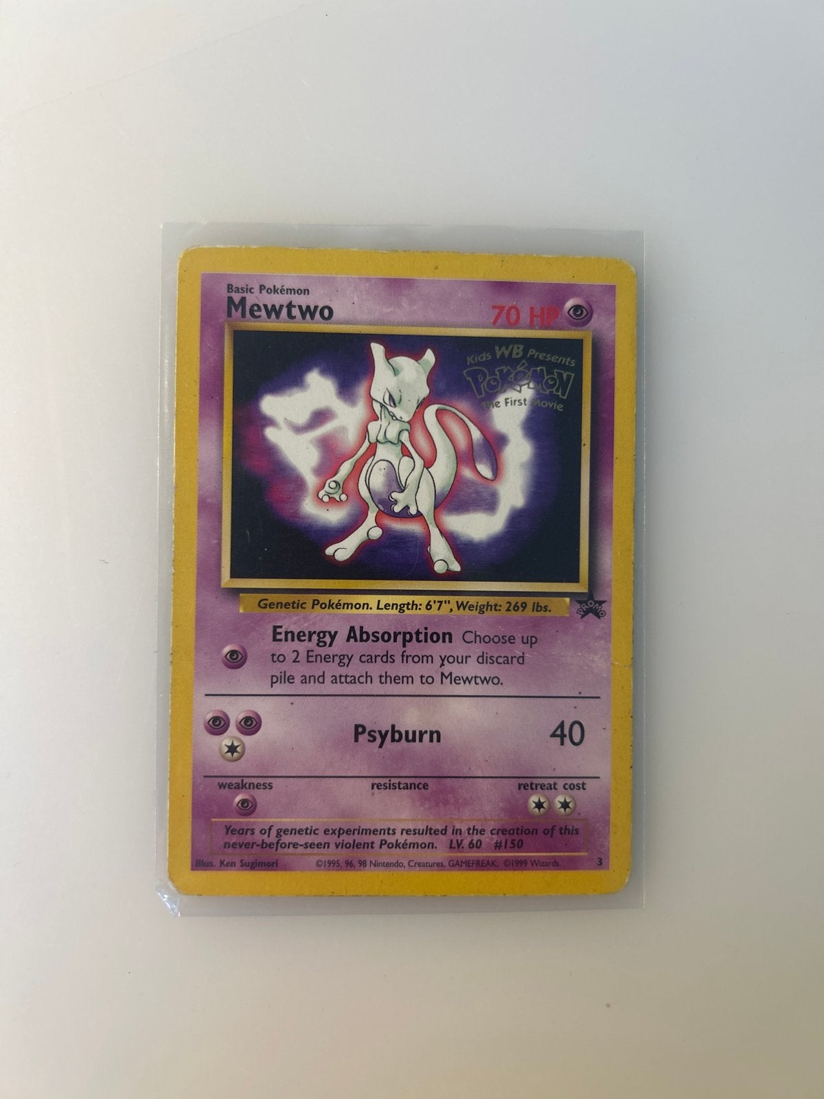 Mewtwo Pokémon kaart - Kids WB Presents Pokémon The First Mo, Ophalen of Verzenden, Gebruikt, Losse kaart