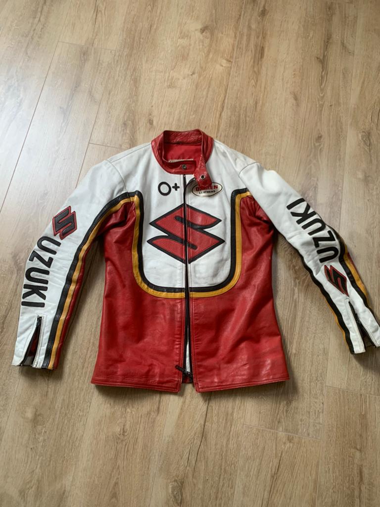 Vintage motorjas damen lether suzuki, Motoren, Kleding | Motorkleding, Ophalen of Verzenden, Tweedehands, Jas | leer