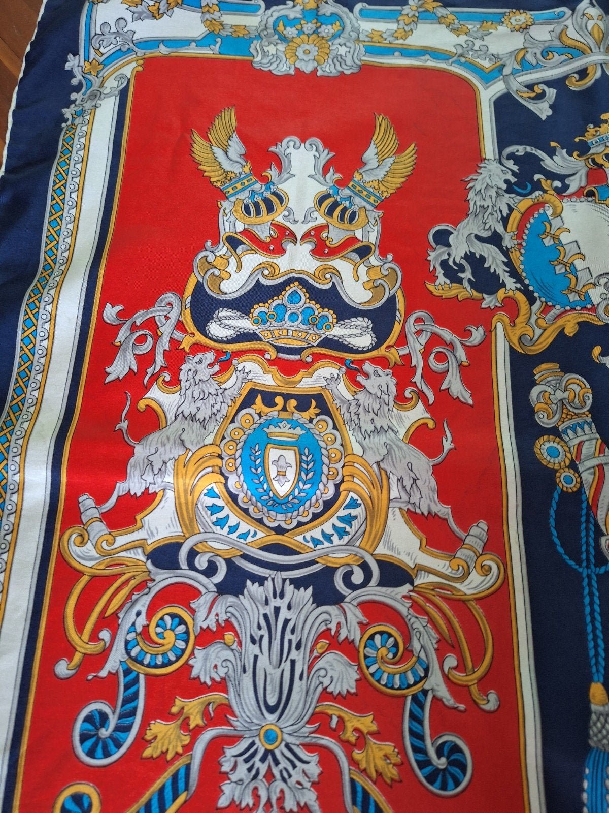 Vintage zijden Julien Le Roy design shawl, 80's, Kleding | Dames, Julien Le Roy, Ophalen of Verzenden, Sjaal