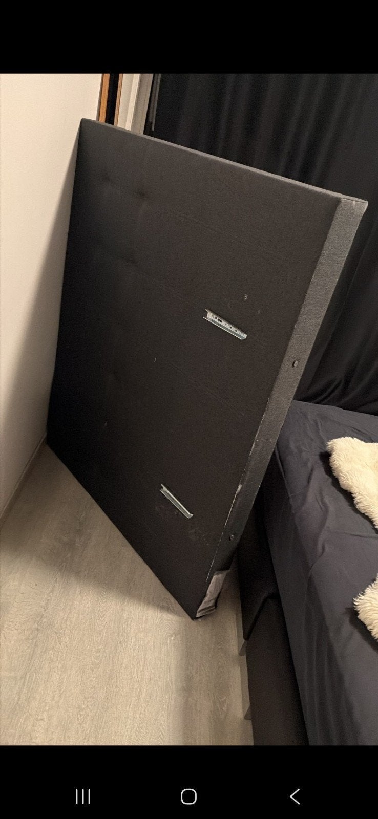 hoofdbord antraciet 140cm, Ophalen, Tweepersoons, 140 cm