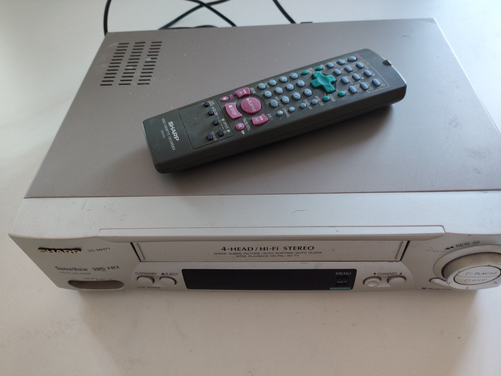 Sharp VC-MH71GM VHS-speler met afstandsbediening, Ophalen of Verzenden, Gebruikt, VHS-speler of -recorder