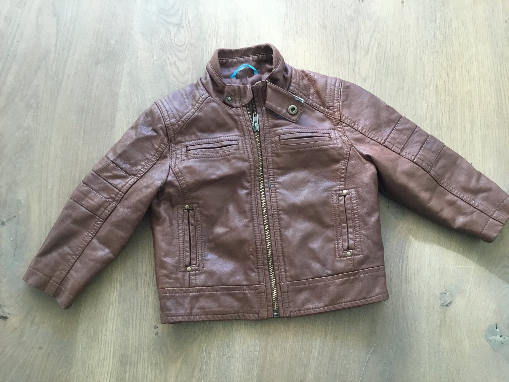 Stoere jas maat 86/92 jongen biker jack tussenjas, Ophalen of Verzenden, Zo goed als nieuw, Jongetje, Jasje