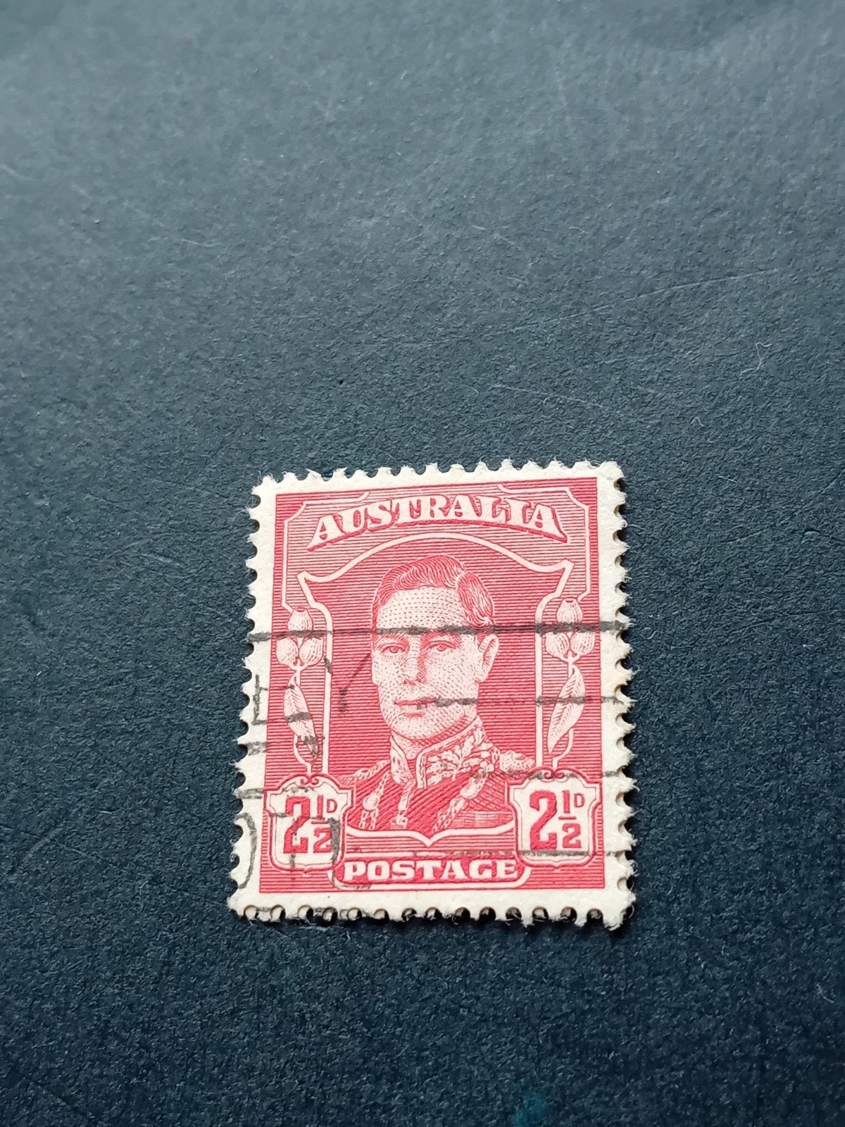 Australische postzegel George V 2 1/2d rood, Ophalen of Verzenden, Voor 1920, Gelopen, Buiten Europa