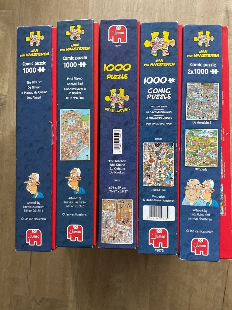 Jan van Haasteren diverse puzzels 1000 stukjes, Ophalen of Verzenden, 500 t/m 1500 stukjes, Gebruikt, Legpuzzel