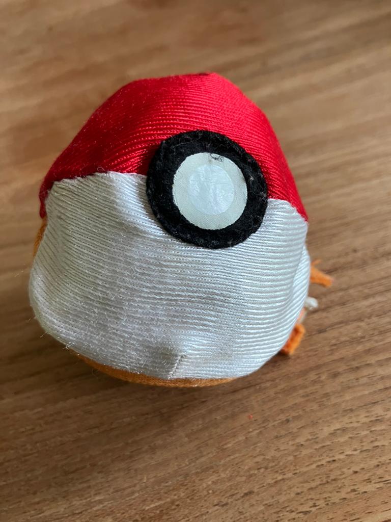 Pokémon Pokeball knuffel met Chimchar, Kinderen en Baby's, Speelgoed | Knuffels en Pluche, Gebruikt, Overige typen, Ophalen of Verzenden