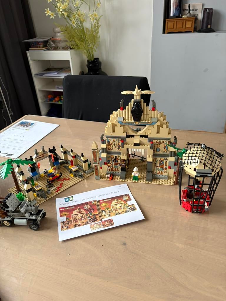 Lego Tempel van Anubis met aanvullingen. Gereserveerd, Gebruikt, Overige thema's, Lego, Ophalen of Verzenden