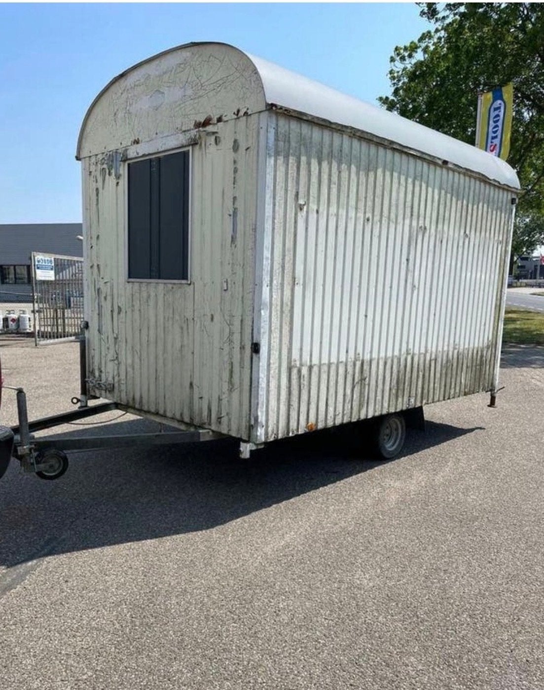Schaftkeet / Bouwkeet op wielen - Ideaal voor klussen, Ophalen of Verzenden, Gebruikt