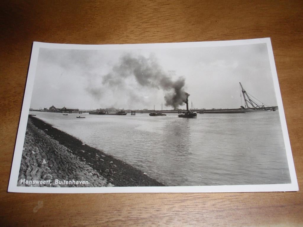 Hansweert Buitenhaven Haven Scheepvaart Schip, Verzenden, 1940 tot 1960, Gelopen, Zeeland