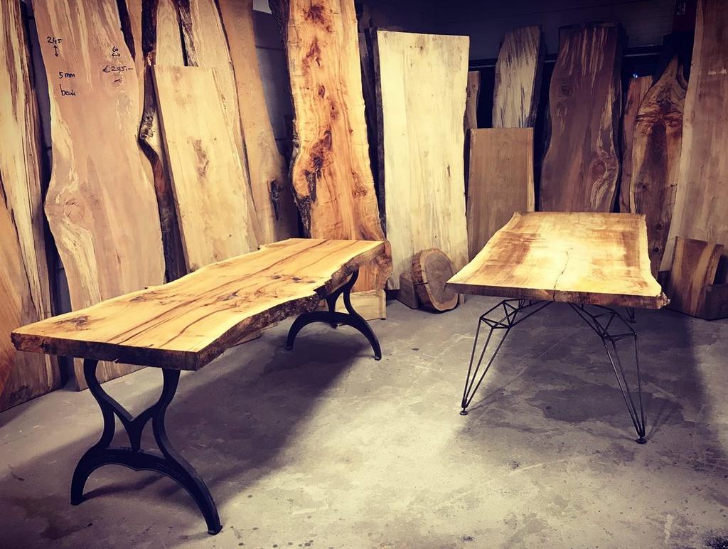 Massief houten boomstam tafelbladen op maat & handgemaakt, Huis en Inrichting, Tafels | Salontafels, Nieuw, Eikenhout, Ophalen of Verzenden