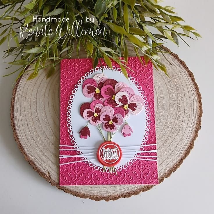 Zelfgemaakte Bloemen Kaart, Hobby en Vrije tijd, Verzenden, Nieuw, Overige thema's