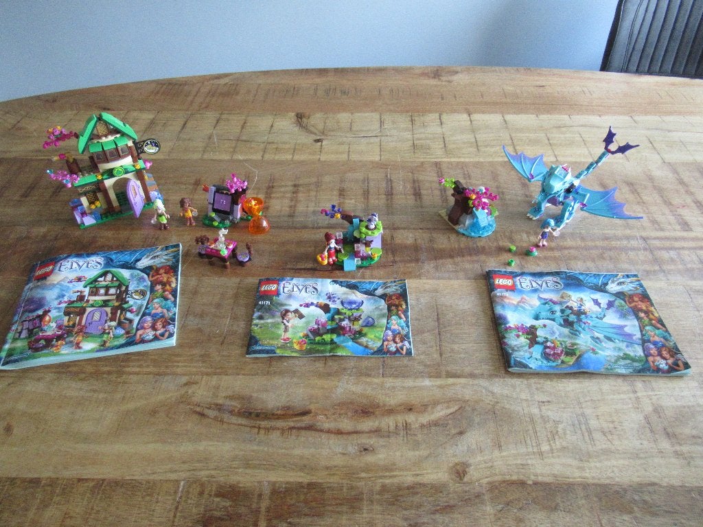 3 sets Lego Elves 41174 + 41171 + 41172, Ophalen of Verzenden, Zo goed als nieuw, Lego