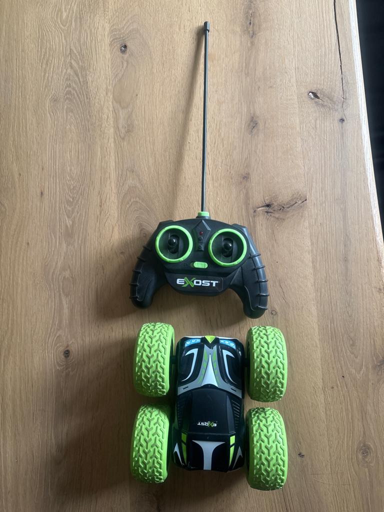 Exost 360 Mini Flip RC Auto - Groen/Zwart, Elektro, Auto offroad, Ophalen of Verzenden, Zo goed als nieuw