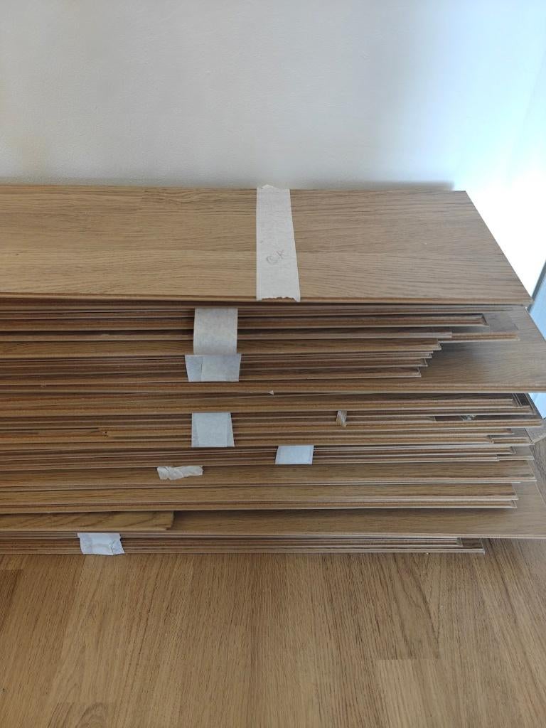 Gratis kliklaminaat / vloerpanelen – ca. 52 m² totaal, Ophalen, Gebruikt