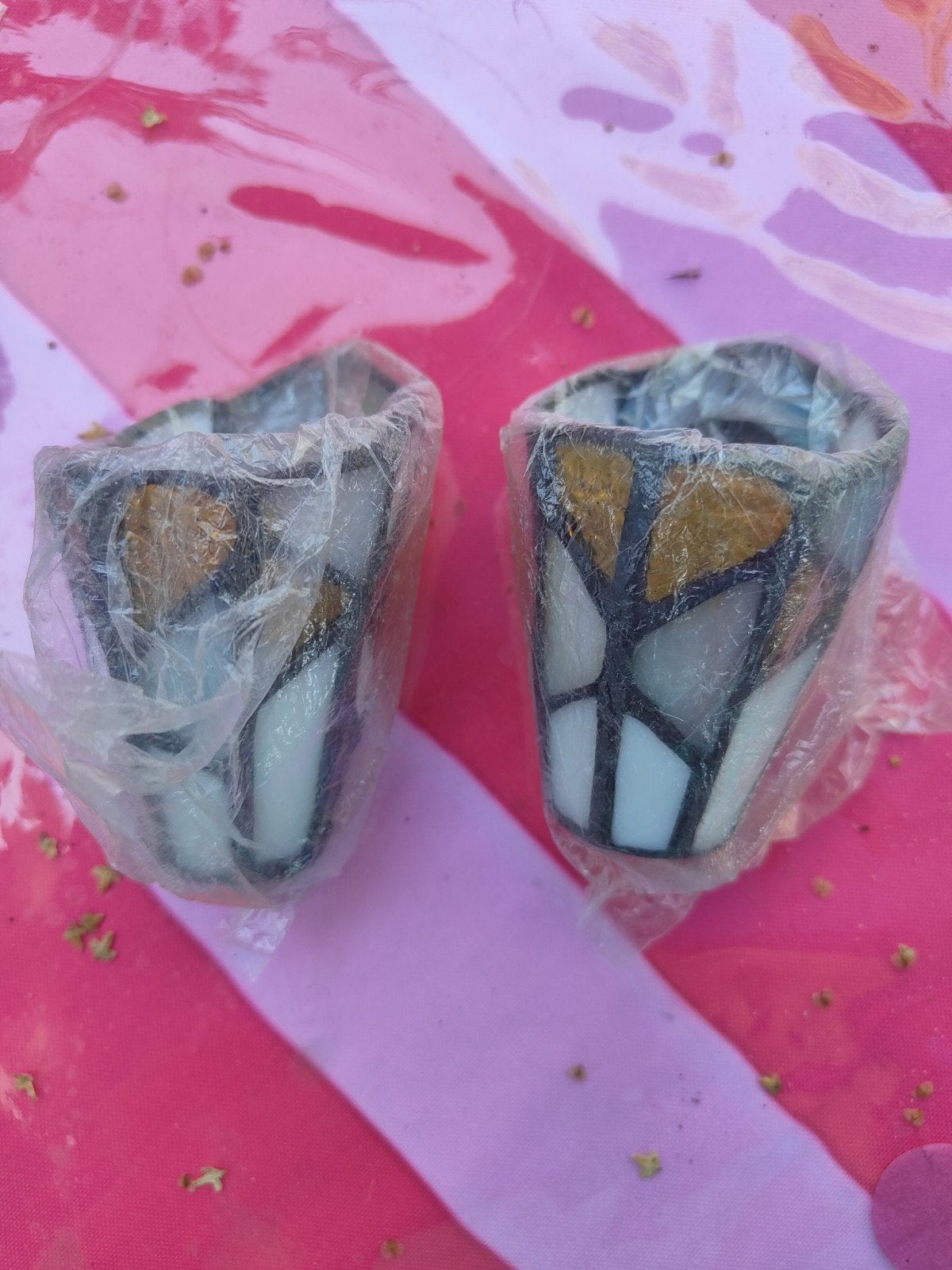 Tiffany lampenkapjes - unieke glas-in-lood stijl, Huis en Inrichting, Overige merken, Gebruikt, Meerkleurig, Overige fittingen