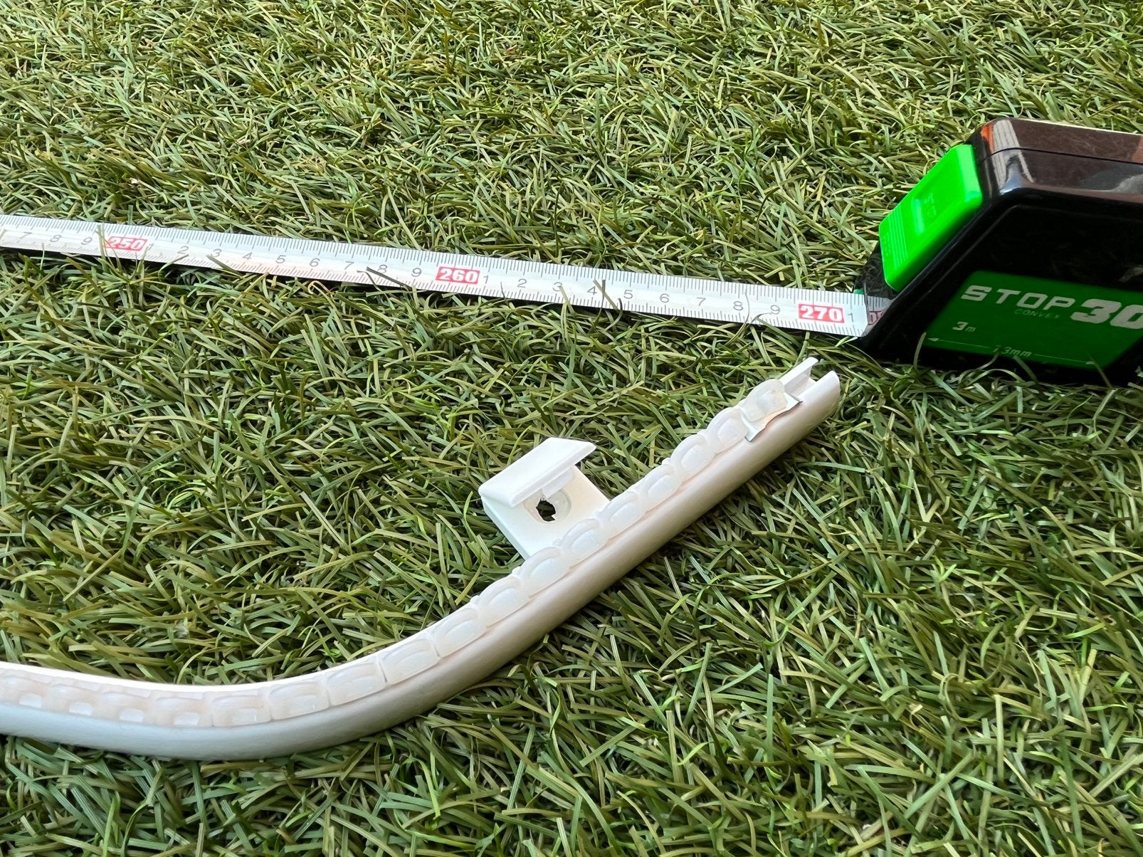 Gordijnrails slimline alu wit 270cm incl clips, glijders, Ophalen, Gebruikt, Wit, 200 cm of meer