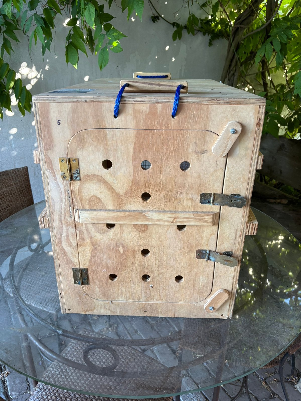 Stevige houten transportkist voor dieren 75x45x55 cm, Ophalen, Gebruikt