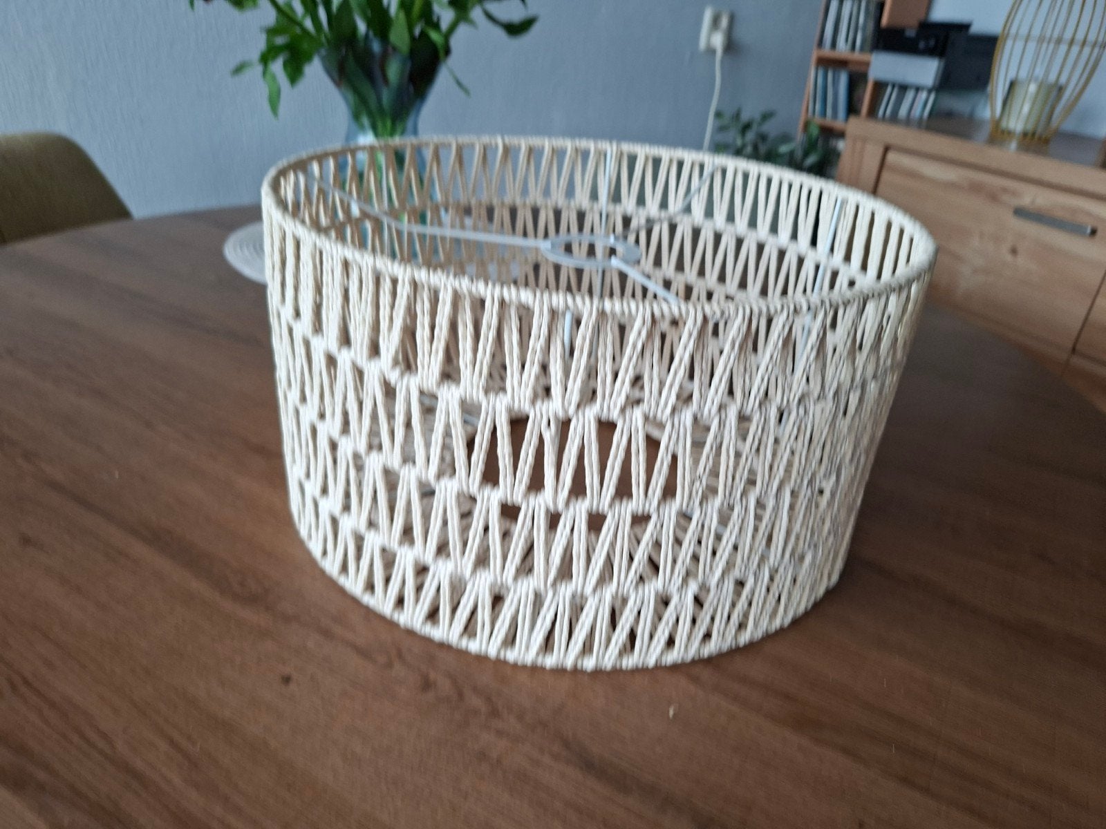 Mooie  lampenkap van touw, Ophalen, 25 tot 50 cm, Bohemian, Scandinavisch, Rond