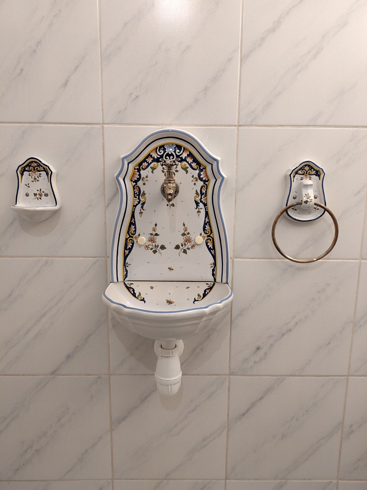 Complete set voor toilet van Maurice Herbeau, Huis en Inrichting, Badkamer | Complete badkamers, Ophalen, Zo goed als nieuw