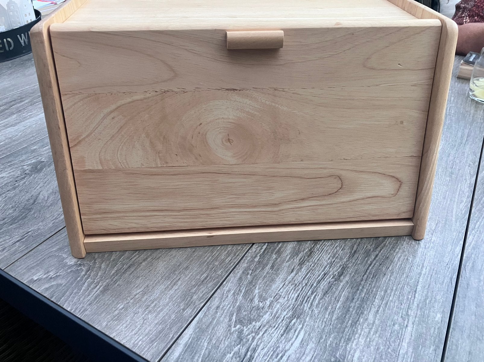 Houten broodtrommel ., Ophalen, Zo goed als nieuw, Minder dan 50 cm