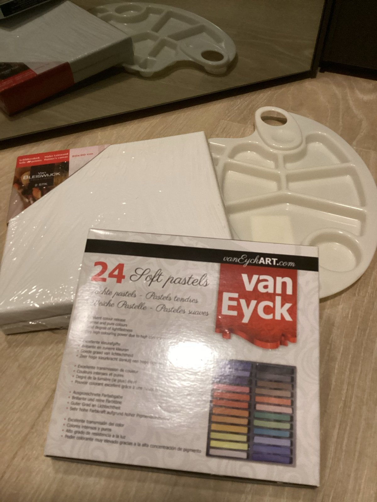 Creatieve set: doeken, soft pastels en palet, Ophalen, Nieuw, Overige typen