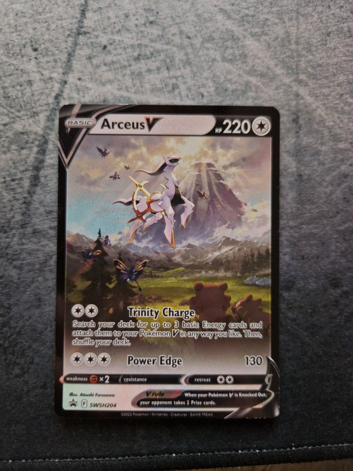 Arceus V SWSH204 Pokémon Kaart (Mint Condition), Ophalen, Zo goed als nieuw, Losse kaart, Foil