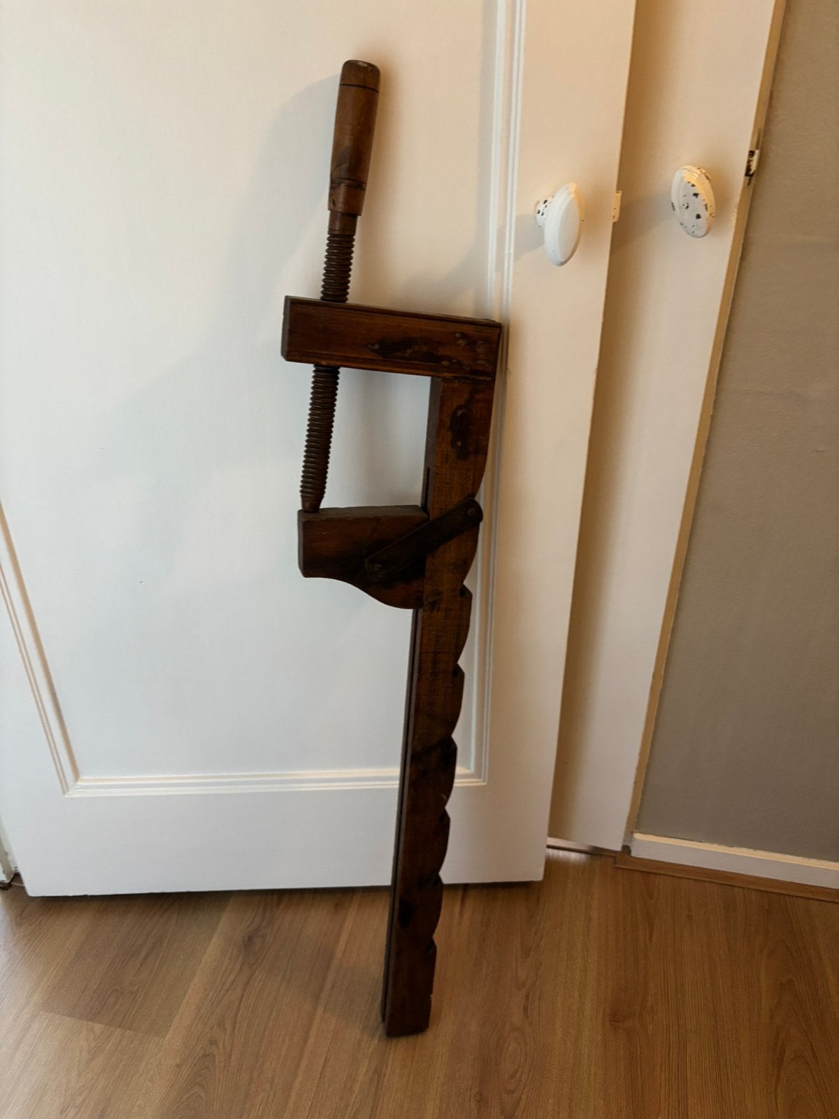Antieke houten lijmklem sergeant, Antiek en Kunst, Ophalen