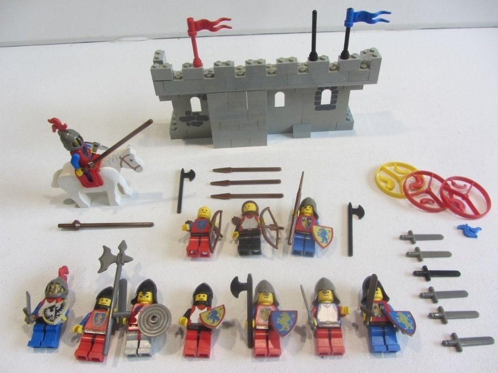 Lego vintage ridders met stuk kasteel, Kinderen en Baby's, Speelgoed | Duplo en Lego, Ophalen of Verzenden, Gebruikt, Lego
