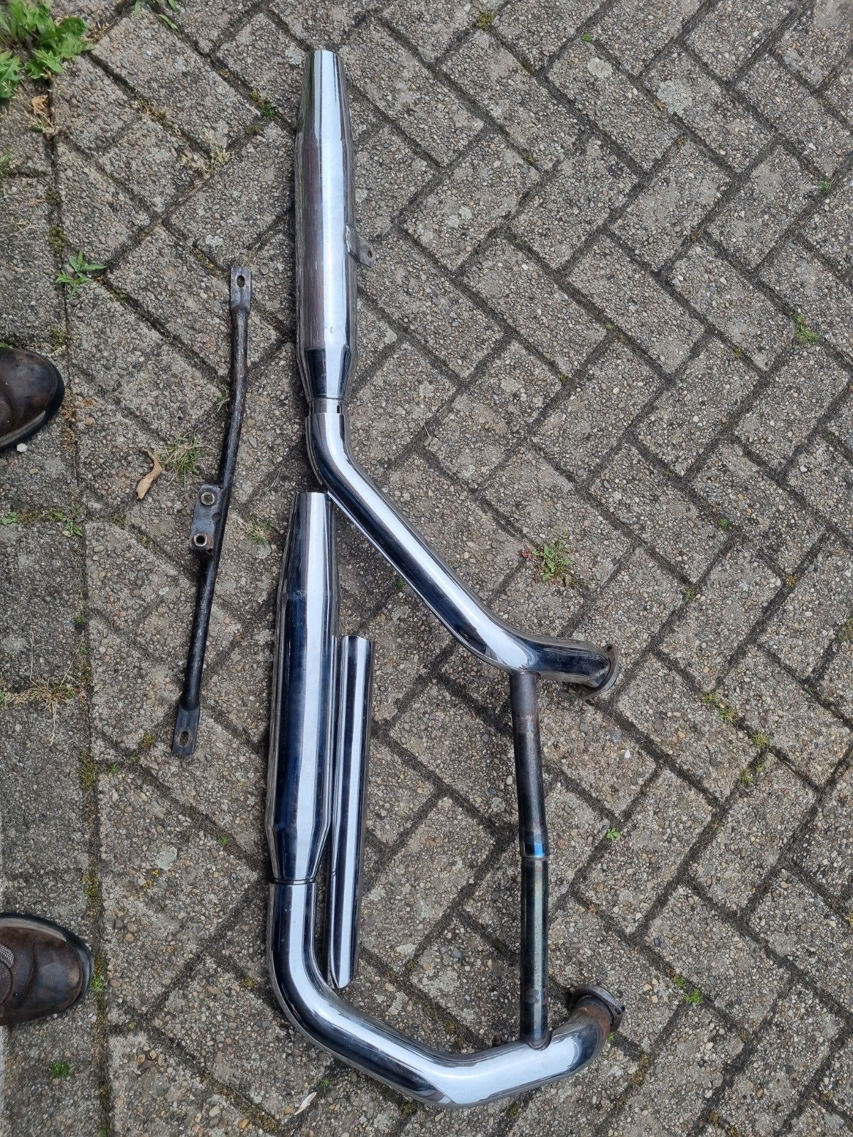 Uitlaatset kompleet xl sportster oud type, Ophalen of Verzenden, Gebruikt