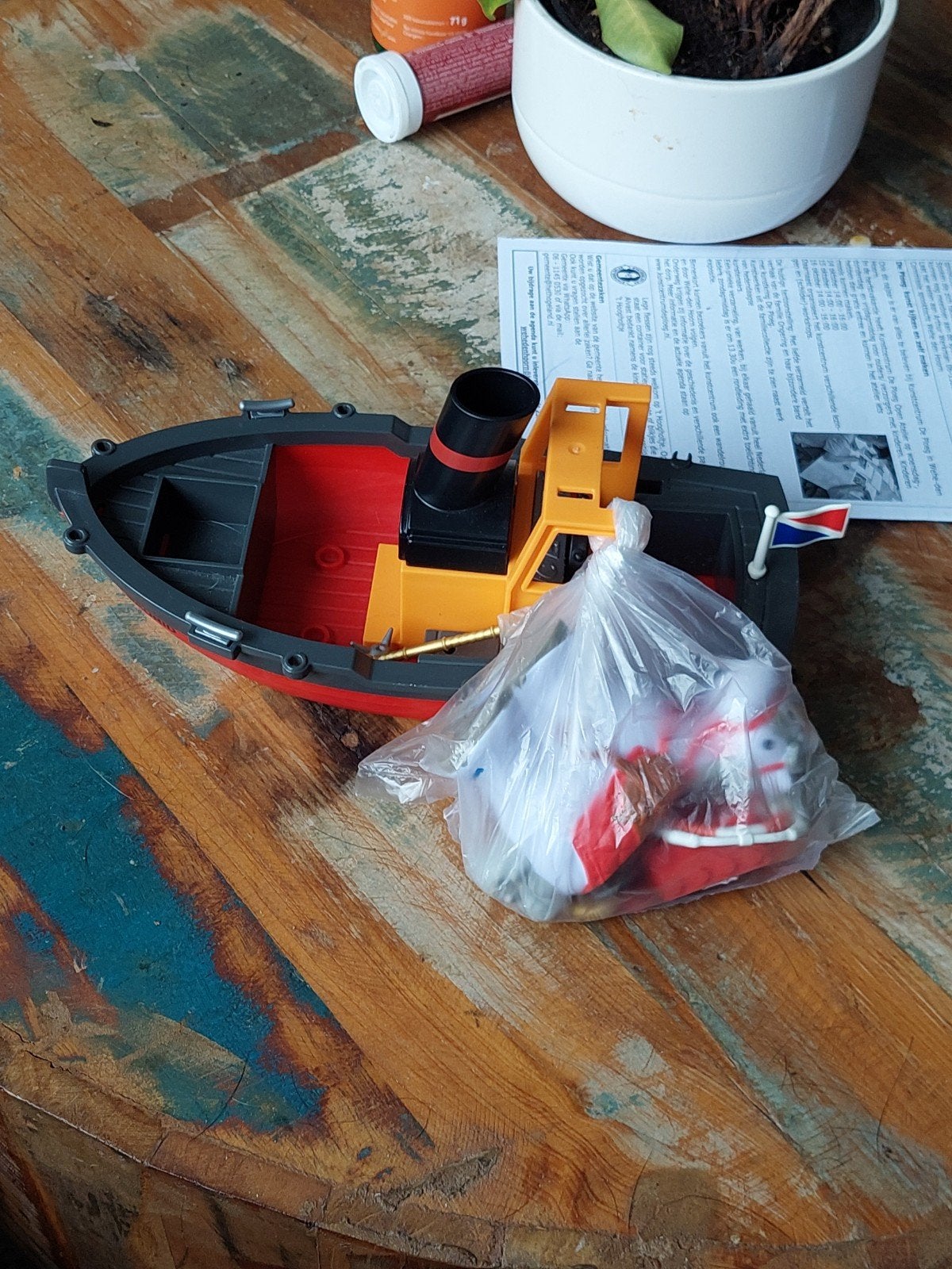 Playmobil sleepboot met accessoires, Ophalen of Verzenden, Zo goed als nieuw, Jongen of Meisje