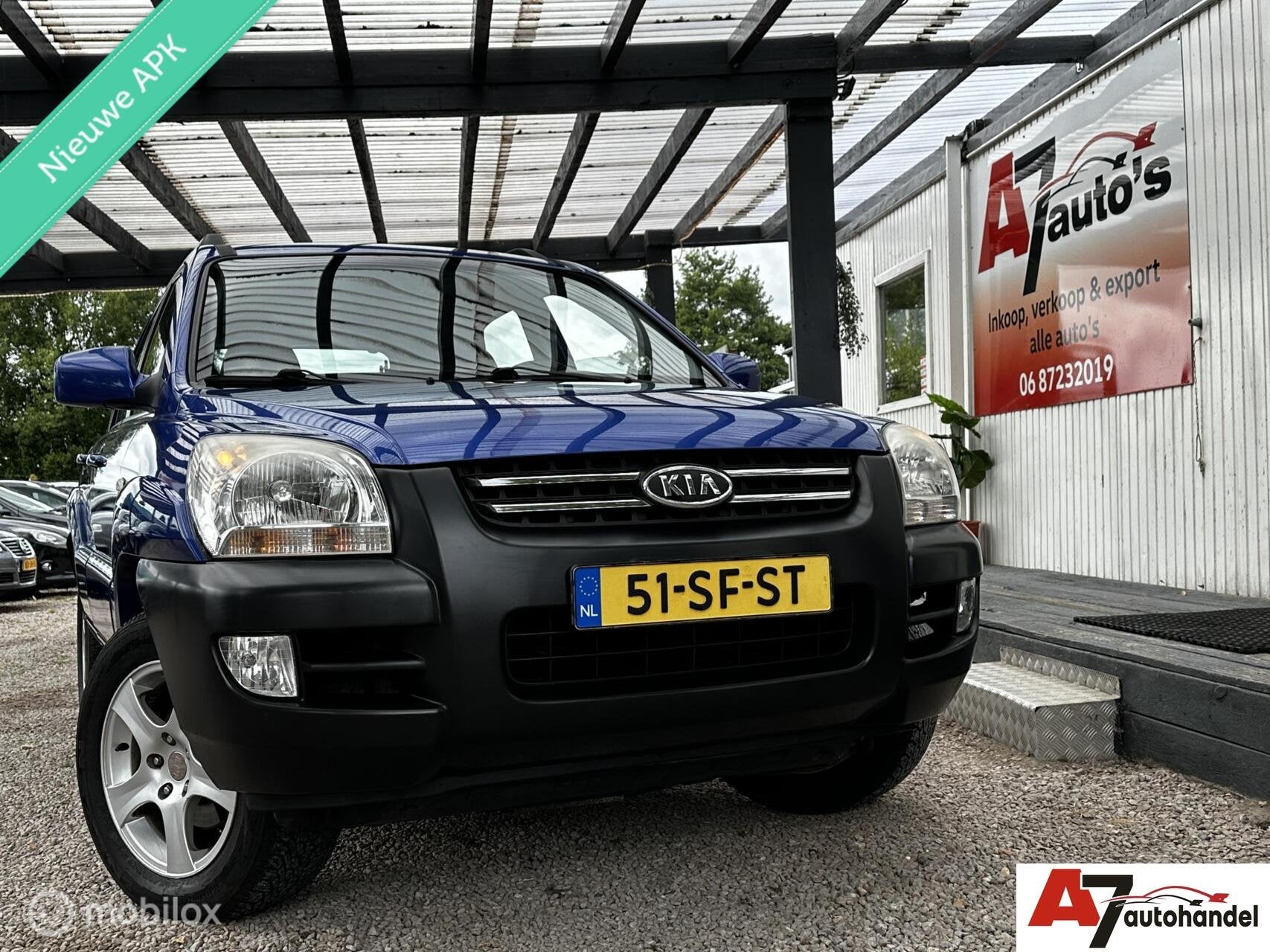 Kia Sportage 2.0 CVVT Executive Nieuwe APK // Airco, 1442 kg, Gebruikt, 4 cilinders, Blauw