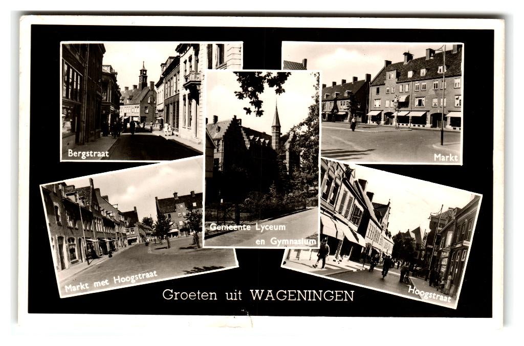 Wageningen, Groeten uit, Verzenden, 1940 tot 1960, Gelopen, Gelderland
