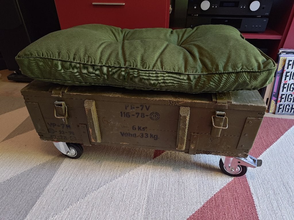 houten munitiekist legerkist kist salontafel bankje wieltjes, Ophalen, Minder dan 50 cm, 100 tot 150 cm, Robuust, stoer