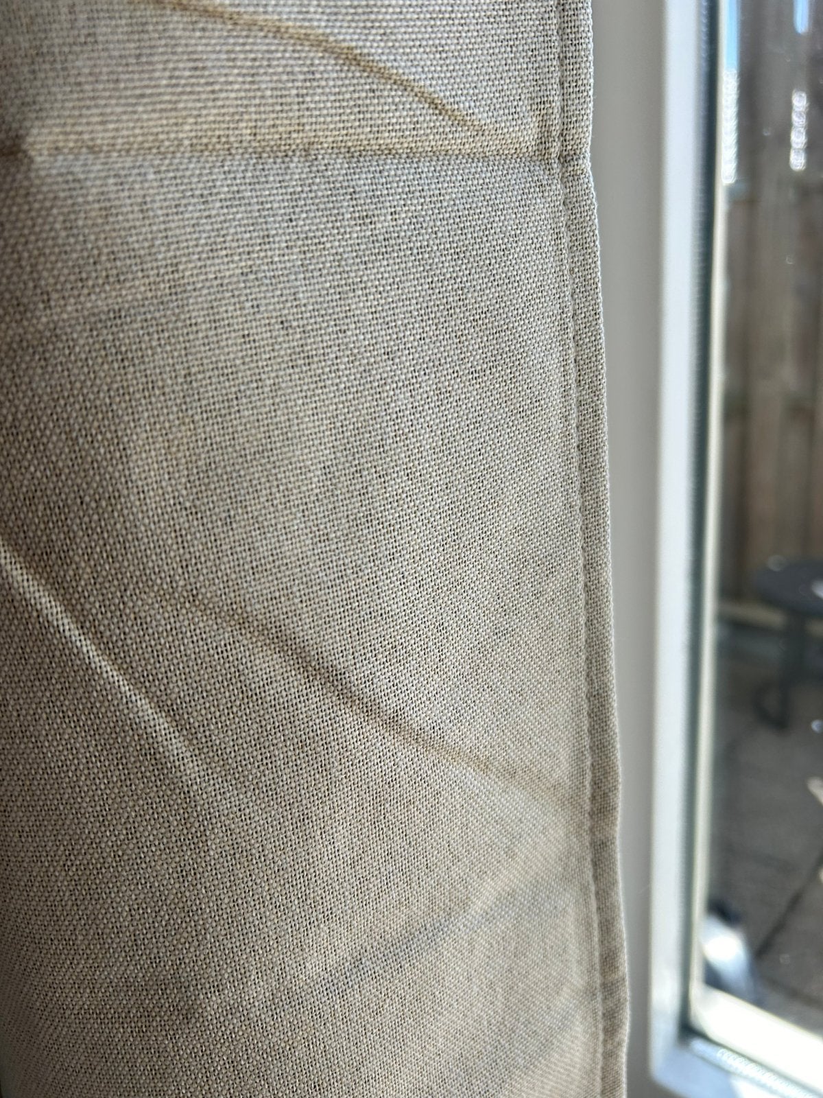 4x Beige Linnen look black out gordijnen, Ophalen, Nieuw, 260 cm, Bruin