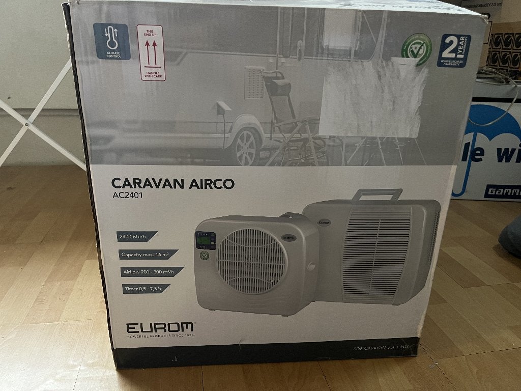 Eurom caravan split airco AC2401 als nieuw, Ophalen, Zo goed als nieuw