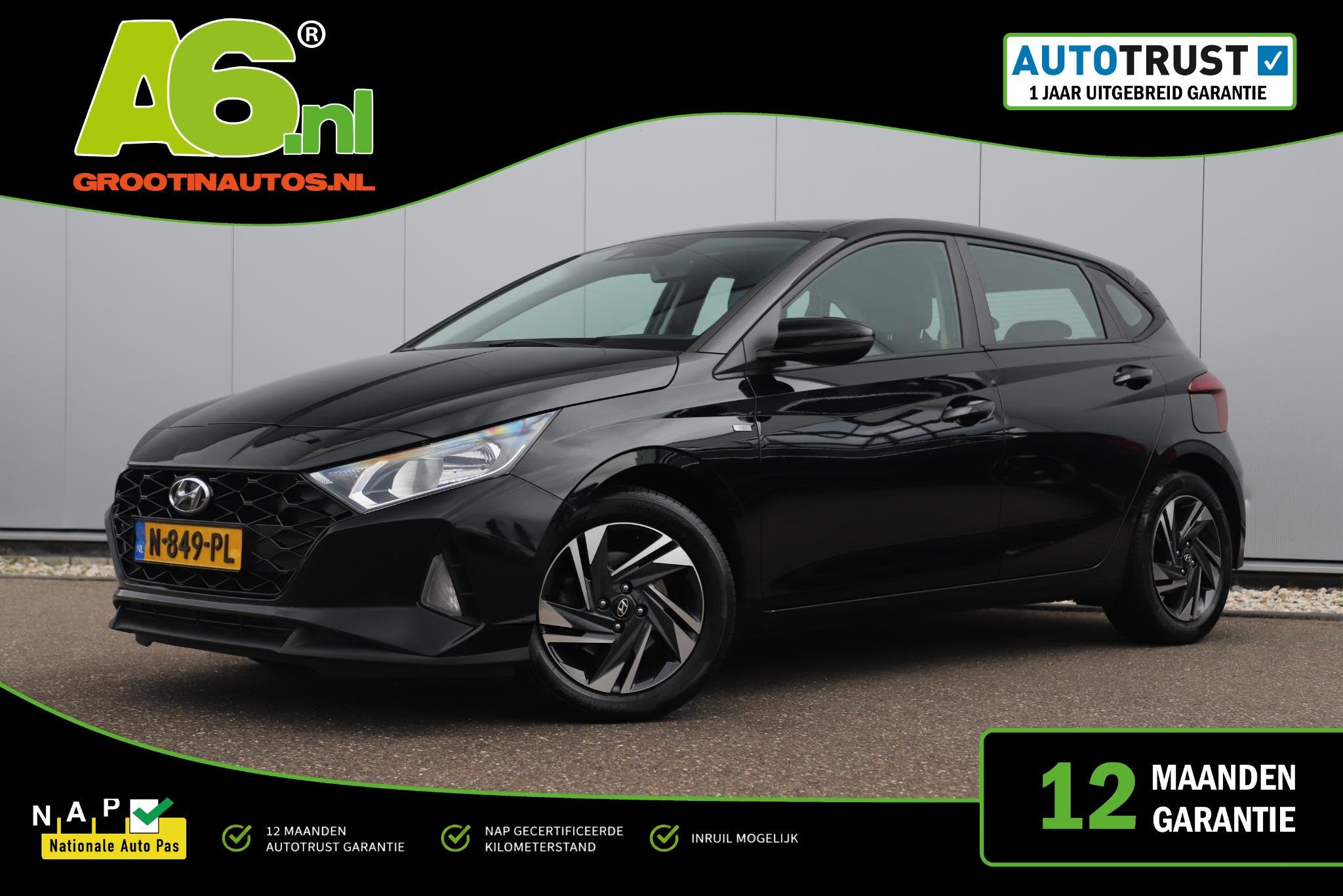 Hyundai i20 1.0 T-GDI Comfort 101PK Carplay Android Navigati, Voorwielaandrijving, Gebruikt, Euro 6, Met garantie (alle)