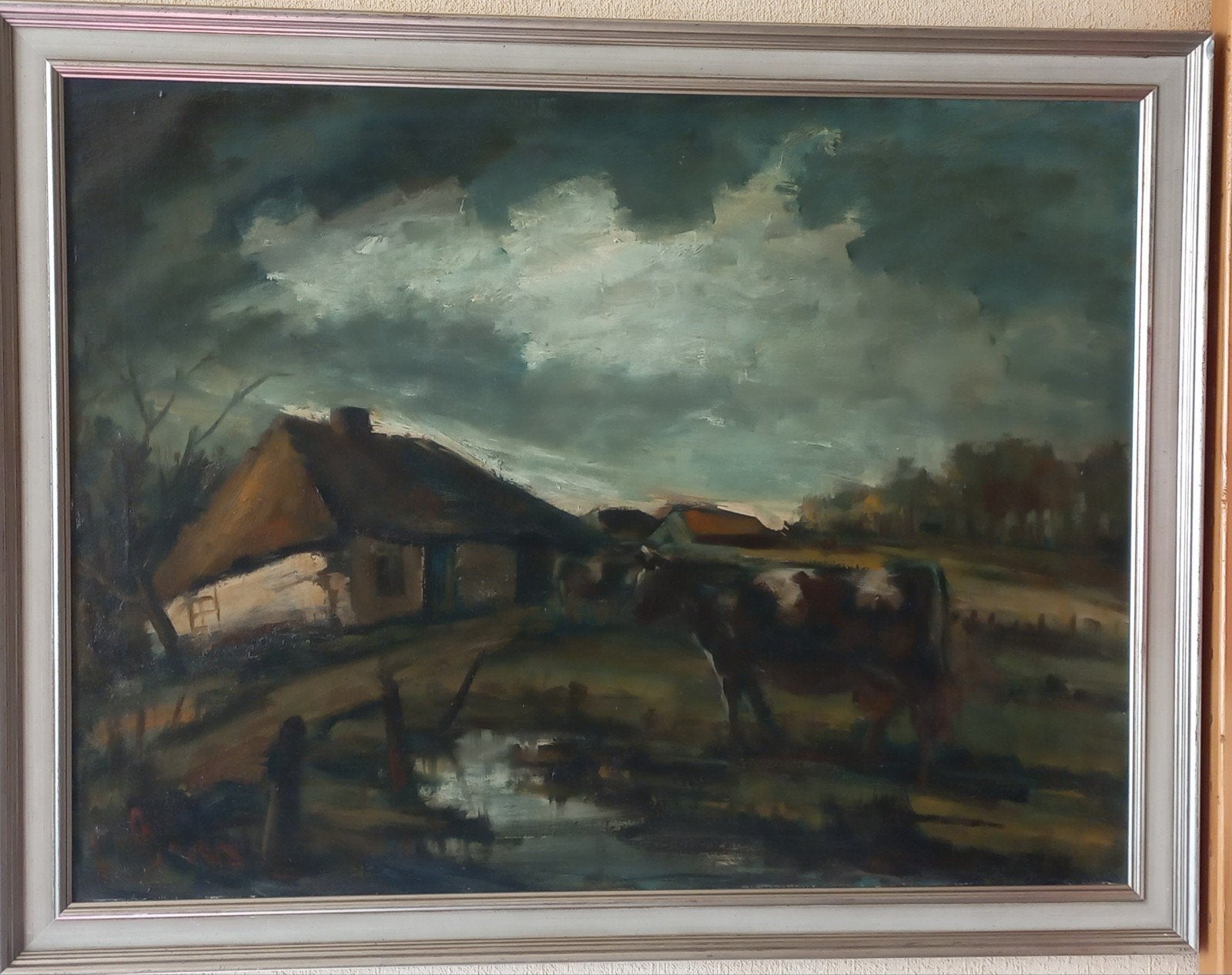 Marinus Bies ( Aarle-Rixtel 1894-1975  ) Boerderijen ., Antiek en Kunst, Ophalen of Verzenden