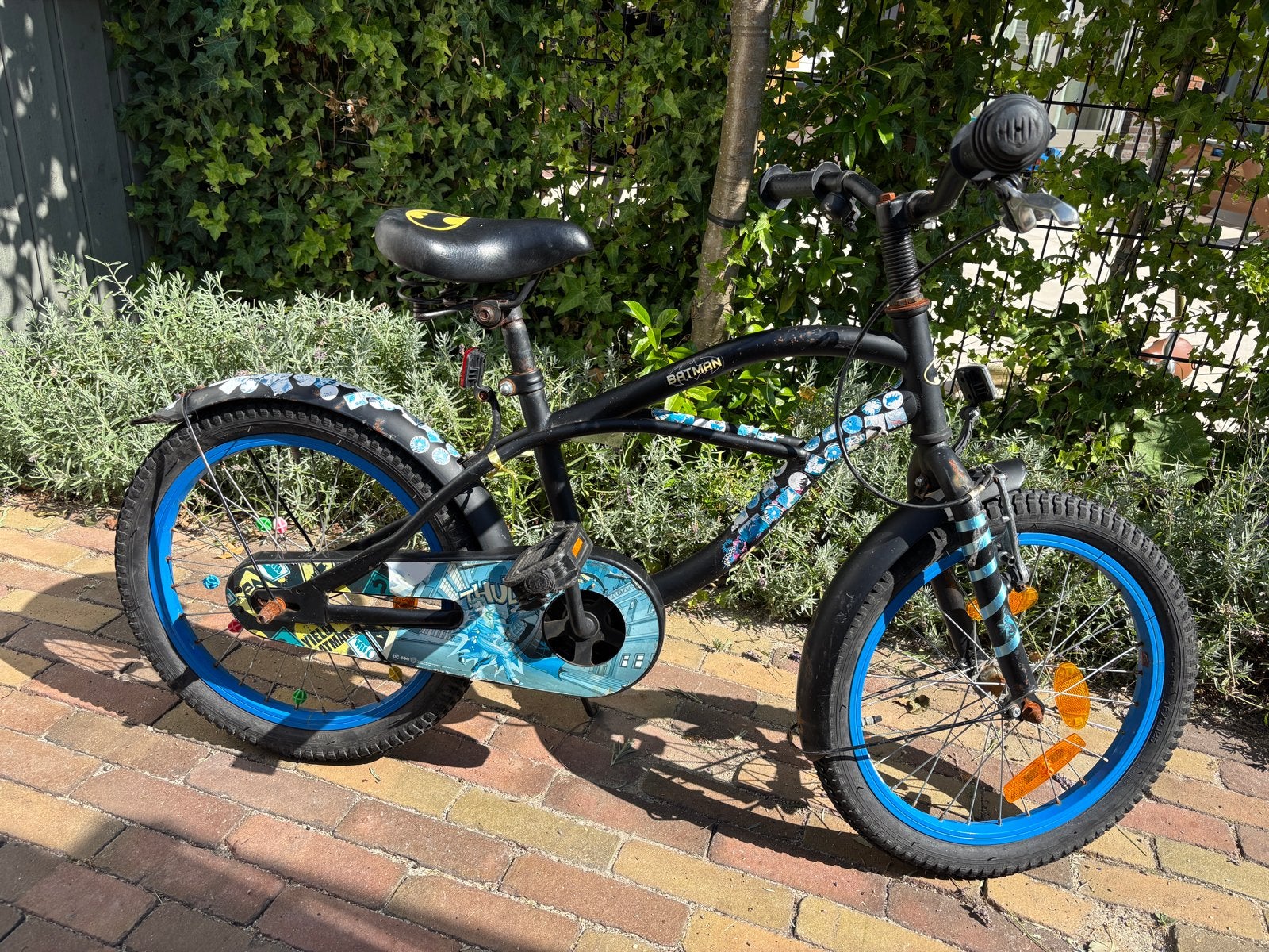 Batman kinderfiets - 18 inch - Gebruikt, Fietsen en Brommers, Fietsen | Kinderfietsjes, Ophalen, Gebruikt, Terugtraprem, 16 tot 20 inch