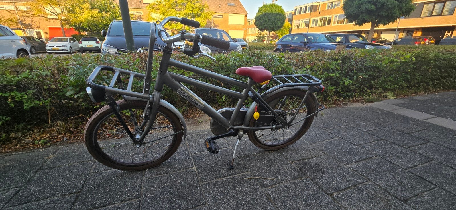 Popal 20 inch kinderfiets - Stoere transportfiets, Ophalen, Gebruikt, Terugtraprem, Popal transport fiets
