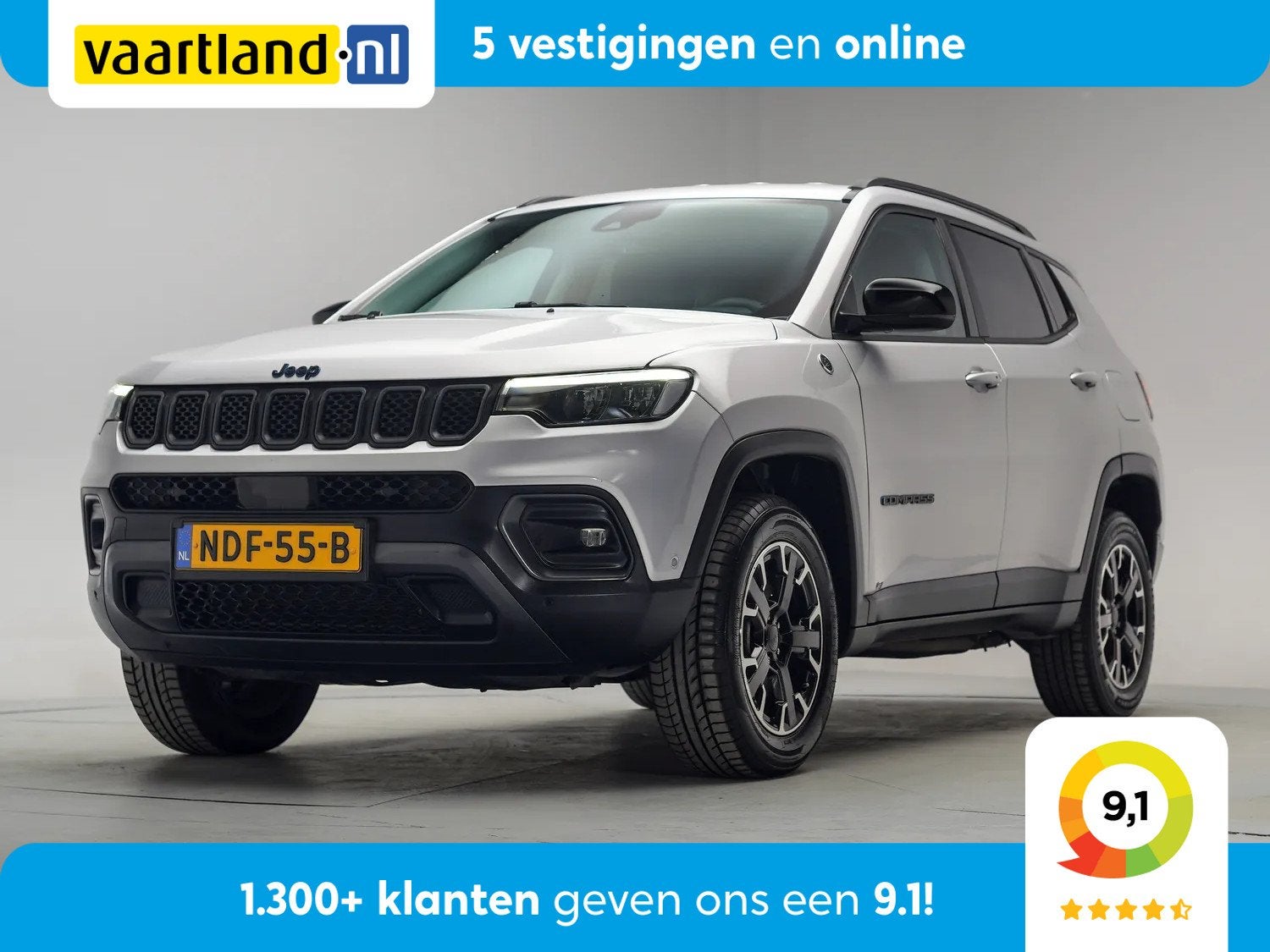 Jeep Compass 240 xe Plug-in Trailhawk [ SoH 92,4% | LED Navi, Auto's, Automaat, 4 cilinders, Bedrijf, Vierwielaandrijving